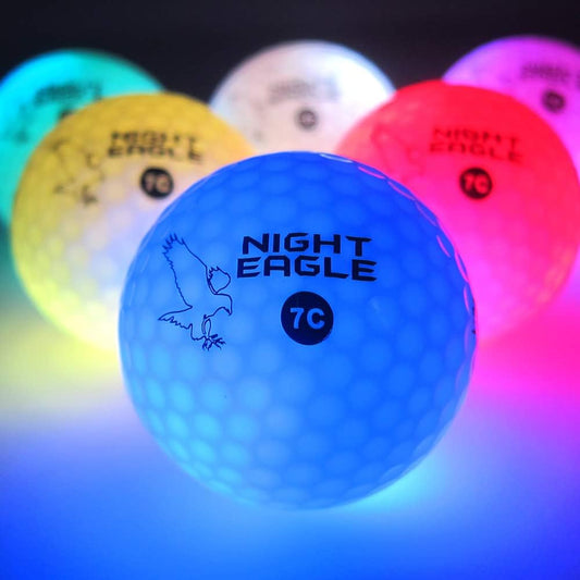 Light up LED Golf Balls (6 Ball Pack) - Professional Glowing Golf Balls with Internal LED Lights (Multi)